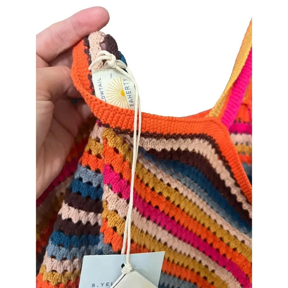 Faherty Byt Rainbow Falls Crochet Tank Top NWT Size XL - Picture 6 of 6